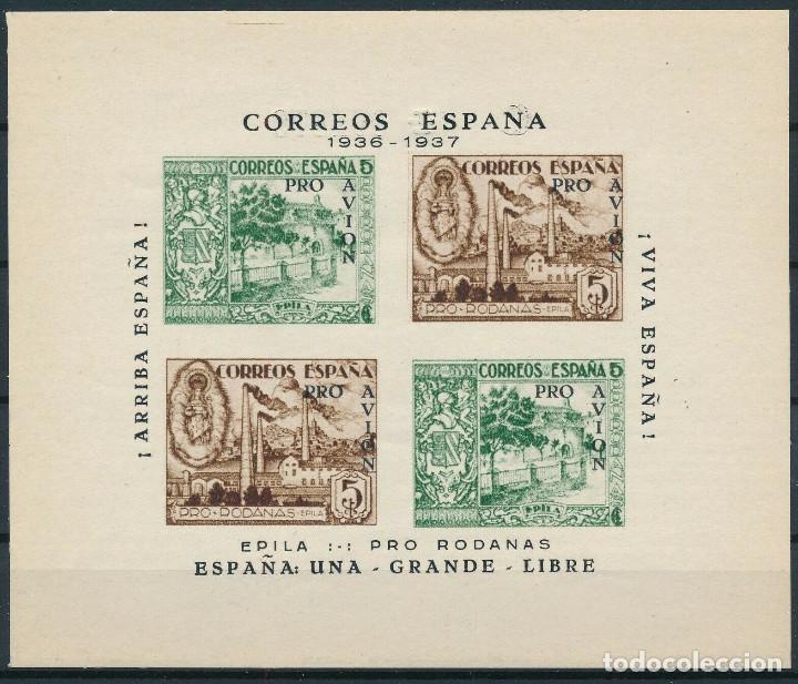 Briefmarken: (LOT-26) Vi&ntilde;etas nuevas Sobrecarga PRO AVION NEGR Pro Rodanas Epila Beneficencia 1936 1937 Sobrecarg