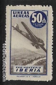 Francobolli: VI&Ntilde;ETA, 50 CTS,- IBERIA.- VARIEDAD DE COLOR, VER FOTO