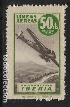 Francobolli: VI&Ntilde;ETA, 50 CTS,- IBERIA.- VARIEDAD DE COLOR, VER FOTO