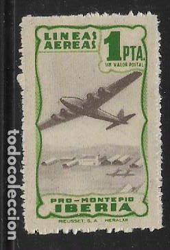Francobolli: VI&Ntilde;ETA, 1 PTA,- IBERIA.- VARIEDAD DE COLOR, VER FOTO