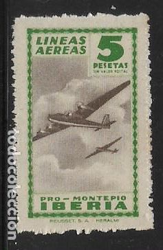 Francobolli: VI&Ntilde;ETA, 5 PTAS,- IBERIA.- VARIEDAD DE COLOR, VER FOTO