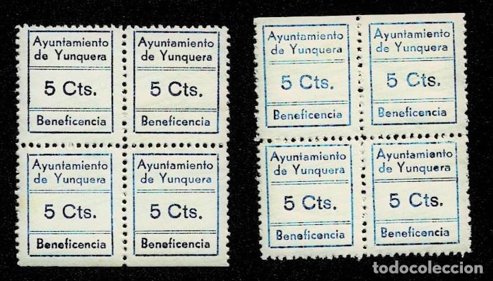 Briefmarken: CL8-8 Guerra Civil YUNQUERA Fesofi n&ordm; 1 Variedad Color AZUL Y AZUL NEGRO sin fijasellossin fijasello
