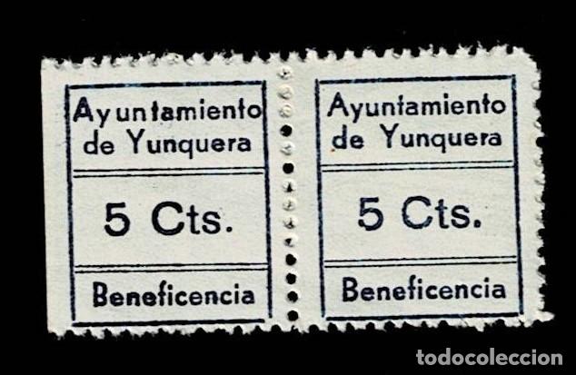 Briefmarken: CL8-8 Guerra Civil YUNQUERA Fesofi n&ordm; 1a (Ay_untamiento SEPARADO) NO MENCIONADO en PAREJA sin fijas