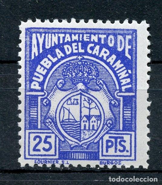 Stamps: PUEBLA DEL CARAMI&Ntilde;AL (CORU&Ntilde;A). SELLO MUNICIPAL DE 25 PTS. IMPRESO EN FOURNIER - BURGOS