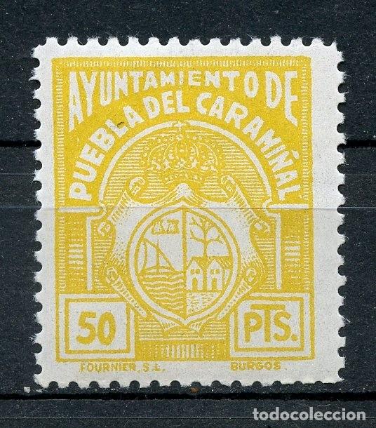 Stamps: PUEBLA DEL CARAMI&Ntilde;AL (CORU&Ntilde;A). SELLO MUNICIPAL DE 50 PTS. IMPRESO EN FOURNIER - BURGOS