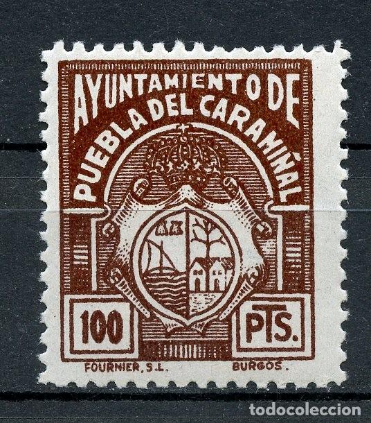 Stamps: PUEBLA DEL CARAMI&Ntilde;AL (CORU&Ntilde;A). SELLO MUNICIPAL DE 100 PTS. IMPRESO EN FOURNIER - BURGOS