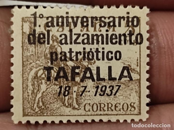 Briefmarken: TAFALLA 1937 FRANCO SELLO ALZAMIENTO NACIONAL 1 ER ANIVERSARIO SIN USAR VER FOTO GUERRA CIVIL