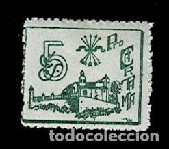 Briefmarken: V1-27 Guerra Civil CARTAMA Fesofi n&ordm; 7 PAPEL BLANCO (Impreso CON GOMA) Valor 5 cts Color VERDE Con