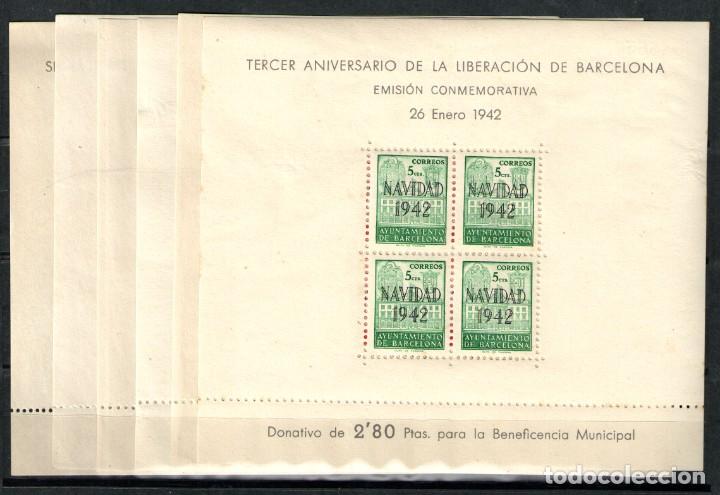 Briefmarken: Espa&ntilde;a (Barcelona) n&ordm; 31/2, 38/41. A&ntilde;o 1941/42