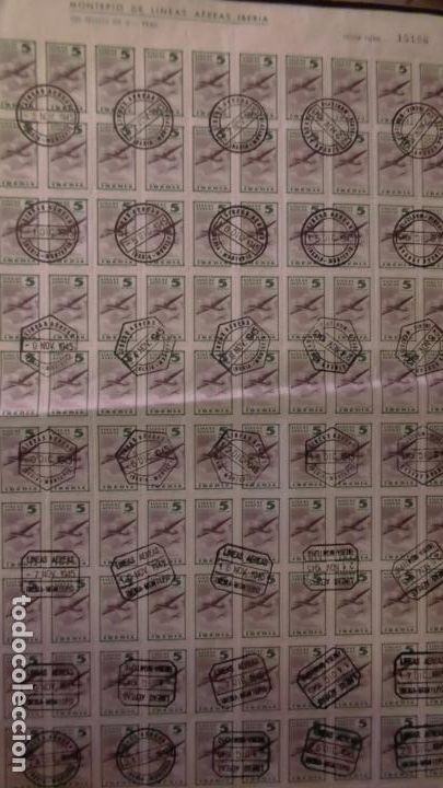 Briefmarken: Pliego hoja completa Montepio lineas aereas Iberia