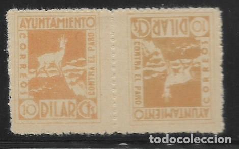 Selos: DILAR -GRANADA- 10 CTS.PAREJA CAPICUA- CONTRA EL PARO - VER EDIFIL N&ordm; 4 AL 13 VER FOTO
