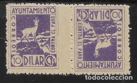 Selos: DILAR -GRANADA- 10 CTS.PAREJA CAPICUA- CONTRA EL PARO - VER EDIFIL N&ordm; 4 AL 13 VER FOTO