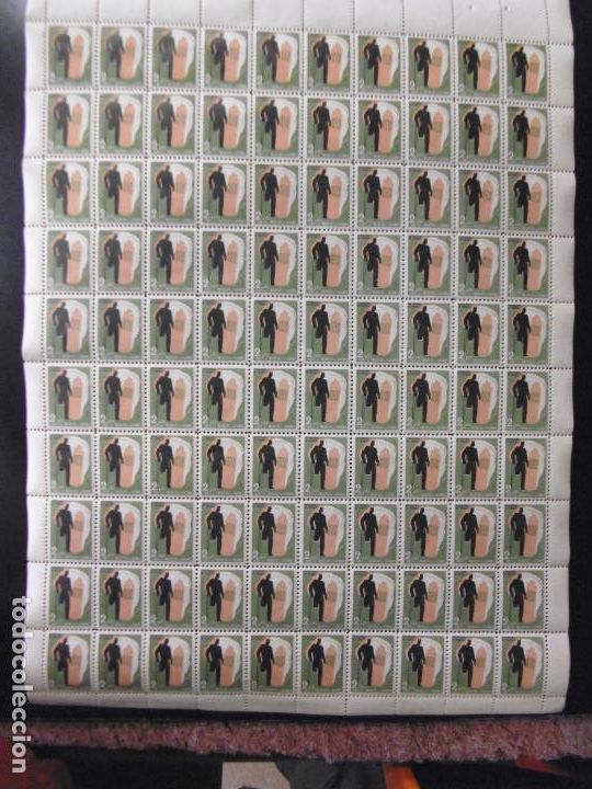 Briefmarken: Pliego hoja completa Guerra civil AJUT MUTILATS 100 sellos 2 centimos