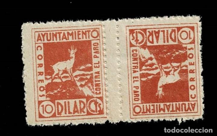 Selos: Guerra Civil DILAR Contra el Paro CABRA MONTES Fesofi n&ordm; 8 Pareja CAPICUA con DOBLE DENTADO Valor 1