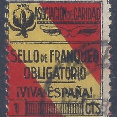 Selos: ASOCIACIÓN DE CARIDAD. SELLO DE FRANQUEO OBLIGATORIO. ¡VIVA ESPAÑA! 1 CTS.. Lote 333590033