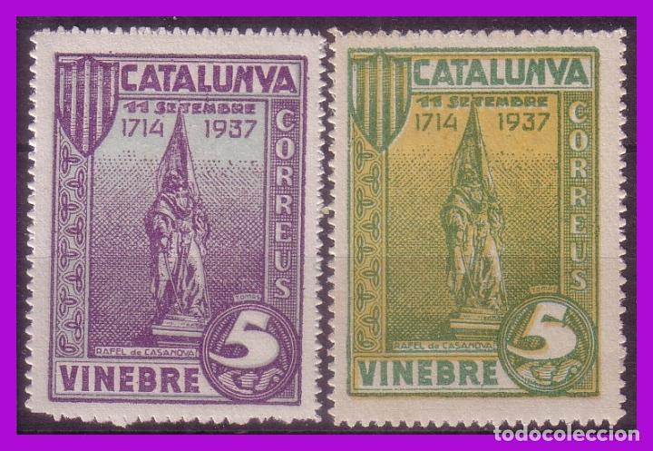 Briefmarken: Guerra Civil, Sellos locales, Tarragona, VINEBRE, Fesofi n&ordm; SH27 y SH28 * *