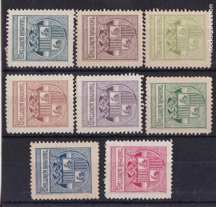 Briefmarken: FC2-159-Vi&ntilde;etas Regionalistas MALLORCA REGIONAL x 8 Colores . Nuevas * LUJO