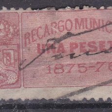 Selos: AA8- FISCALES LOCALES MADRID RECARGO MUNICIPAL 1 PTA 1875/ 76. Lote 336682008