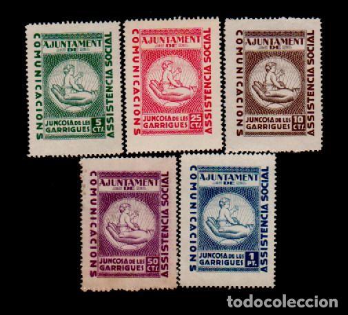 Briefmarken: CL2-547 Guerra Civil JUNCOSA DE LES GARRIGUES LES GARRIGUES Serie completa Fesofi n&ordm; 1-5 sin goma