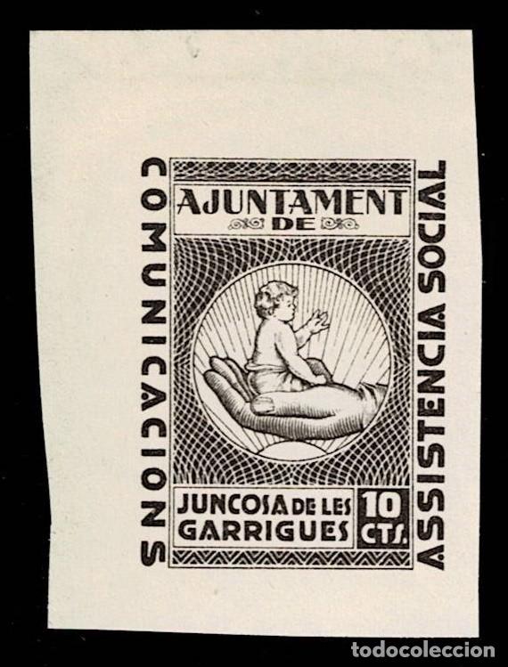 Briefmarken: 0160 Guerra Civil JUNCOSA DE LES GARRIGUES LES GARRIGUES Fesofi n&ordm; 2s SIN DENTAR Valor 10 cts Color