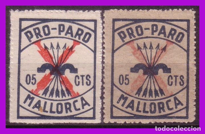 Briefmarken: Guerra Civil, Locales, Mallorca, Baleares, FESOFI n&ordm; 18 * * distinto color aspas