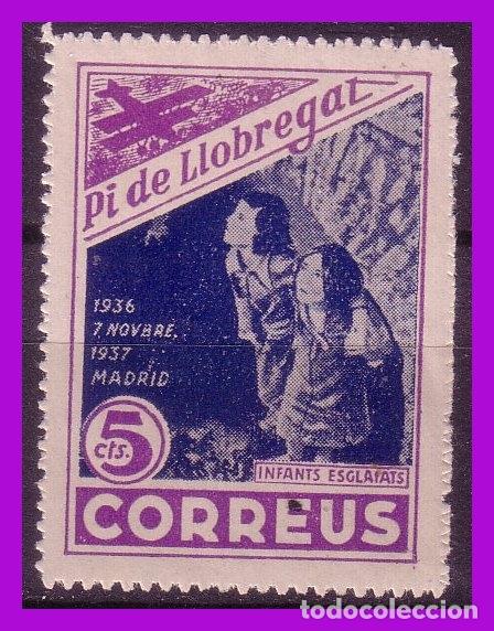 Briefmarken: Guerra Civil, Locales, Pi deLlobregat, BARCELONA, FESOFI n&ordm; 11 * *