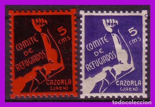 Briefmarken: Guerra Civil. Sellos locales. Cazorla, JA&Eacute;N, FESOFI n&ordm; 3 y 4 *