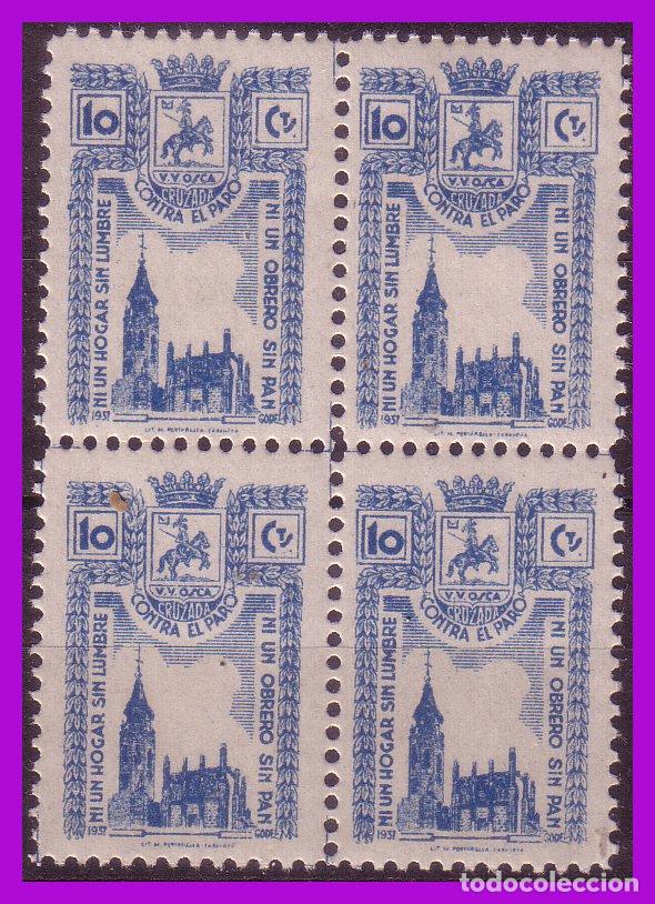 Briefmarken: Guerra Civil. Sellos locales. HUESCA, FESOFI n&ordm; 4 B4 * *