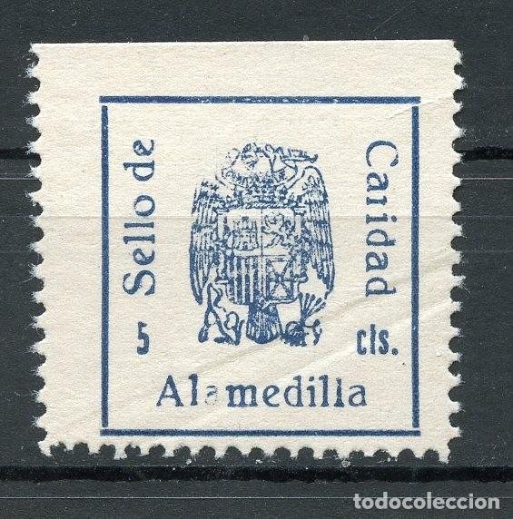 Francobolli: ALAMEDILLA (GRANADA) SELLO LOCAL DE GUERRA CIVIL ALLEPUZ-EDIFIL N&ordm; 1c IMPRESI&Oacute;N PARCIAL de la 2&ordf; &rdquo;a&rdquo;