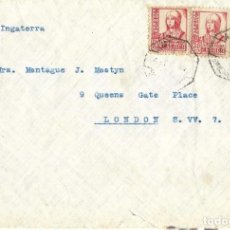 Sellos: 1937 CARTA SOBRE GRANADA GUERRA CIVIL ISABEL + BENEFICENCIA. Lote 345125158