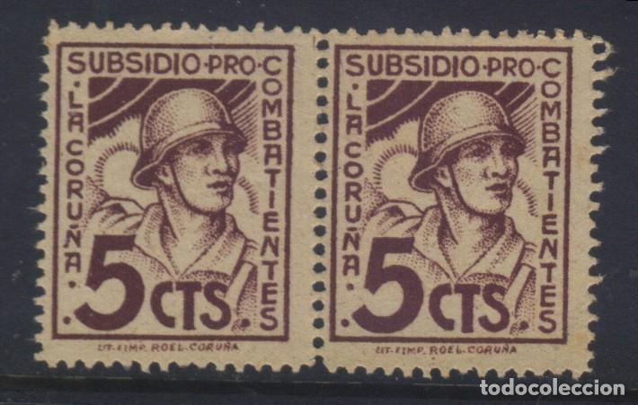 Sellos: S-7325- LA CORU&Ntilde;A. SUBSIDIO PRO COMBATIENTES. - Foto 1