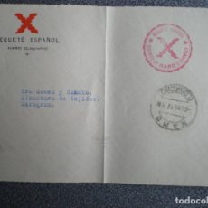 Sellos: GUERRA CIVIL FRONTAL HARO LA RIOJA FRANQUICIA REQUETÉS SIN SELLOS 1938 RARO