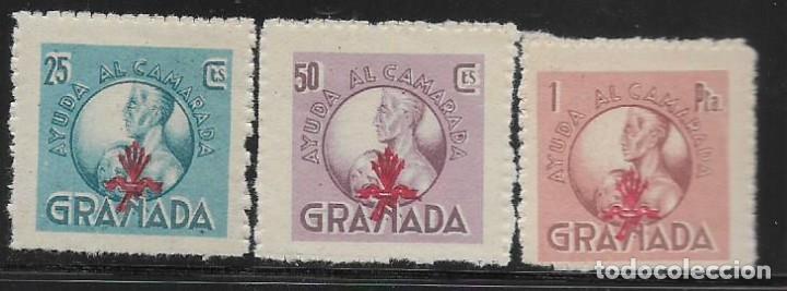 Briefmarken: GRANADA.- 25, 50 CTS Y 1 PTA- AYUDA AL CAMARADA--VER FOTO