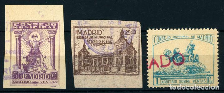 Briefmarken: TC0030. LOTE X 3 LOCALES REPUBLICANOS DE MADRID. USADOS