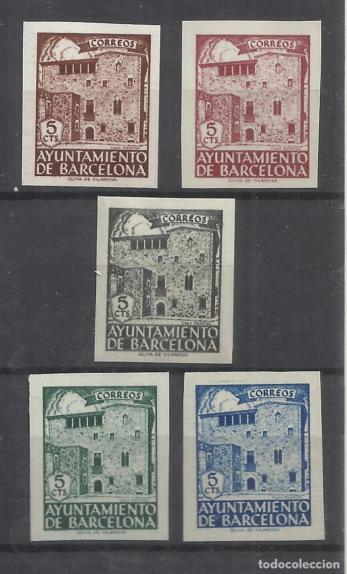 Selos: ayuntamiento barcelona CASA padellas 1943 serie completa SIN DENTAR NUEVO(*) VALOR 2018 CAT 42.- EUR