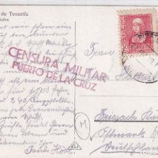 Sellos: POSTAL DE CANARIAS TENERIFE PUERTO . CIRCULADA CON CENSURA MILITAR SANTA CRUZ DE TENERIFE.. Lote 362317600