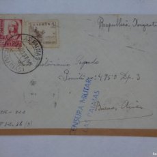 Sellos: GUERRA CIVIL : SOBRE CIRCULADO DE LAS PALMAS A ARGENTINA , 1937. CENSURA MILITAR. SELLO ISABEL Y CID. Lote 364334931