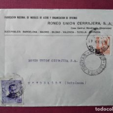 Sellos: CIRCULADA 1938 DE GRANADA A MONDRAGON GUIPUZCOA CON CENSURA MILITAR Y SELLO LOCAL. Lote 364363301