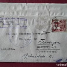 Sellos: FAJA PRENSA CIRCULADA 1938 DE BILBAO A ALEMANIA CON CENSURA MILITAR. Lote 364678916