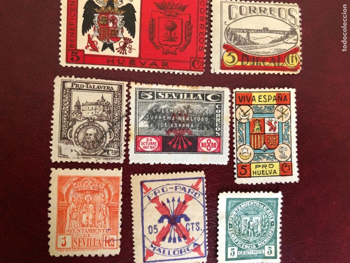 Stamps: 8 sellos locales .