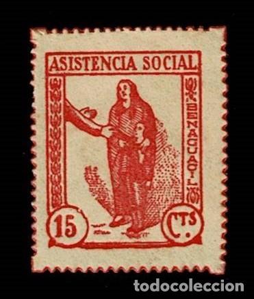 Sellos: Guerra Civil BENAGUACIL Asistencia Social Fesofi n&ordm; 1 (D. 16 X 16) Valor 15 cts Color NARANJA Si