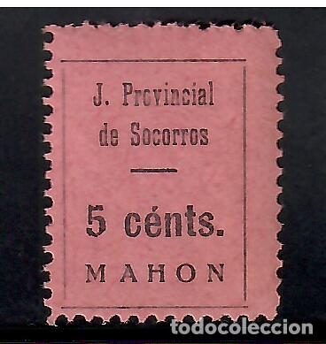 Francobolli: GUERRA CIVIL WAR MAHON MENORCA JUNTA PROVINCIAL DE SOCORROS