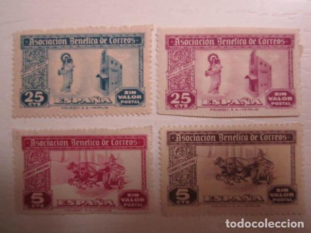 Briefmarken: LOTE 4 SELLOS NUEVOS ASOCIACION BENEFICA DE CORREOS