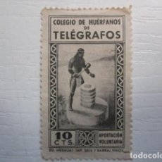 Francobolli: SELLO BENEFICO GUERRA CIVIL NUEVO COLEGIO DE HUERFANOS DE TELEGRAFOS