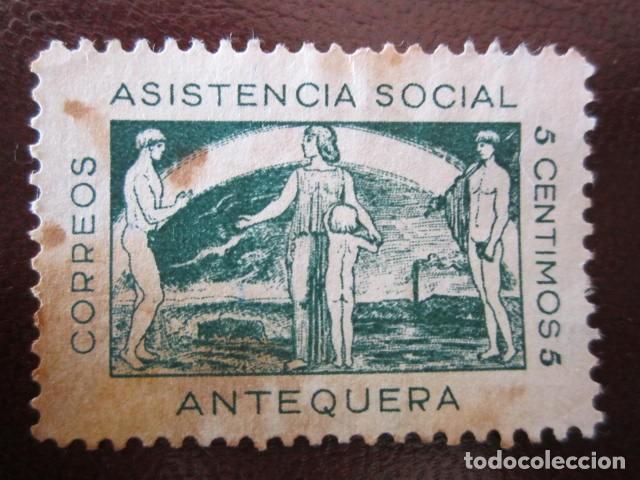 Briefmarken: SELLO BENEFICO ANTEQUERA ASISTENCIA SOCIAL GUERRA CIVIL 5 CTM.