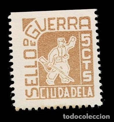 Stamps: Guerra Civil CIUDADELA Sello de GUERRA Fesofi n&ordm; 12 Sin fijasellos