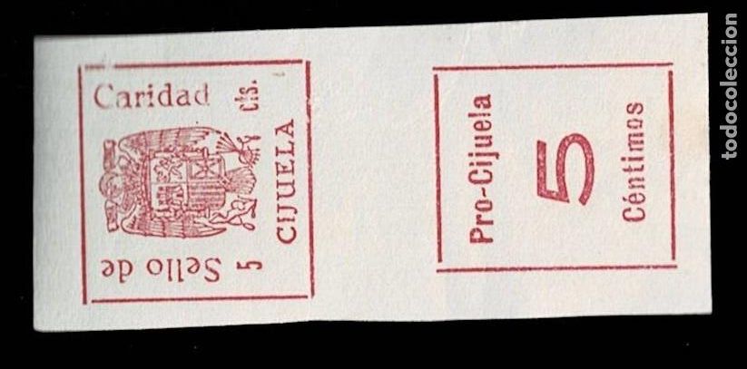 Stamps: Guerra Civil CIJUELA Fesofi n&ordm; 12 y 16 EN PAREJA Pro Cijuela Color CARMIN Sin fijasellos Ver