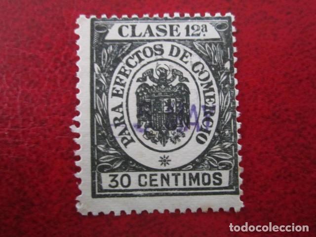Sellos: TIMBRE PARA EFECTOS DE COMERCIO 12&ordf; CLASE 30 CENTIMOS - Foto 1