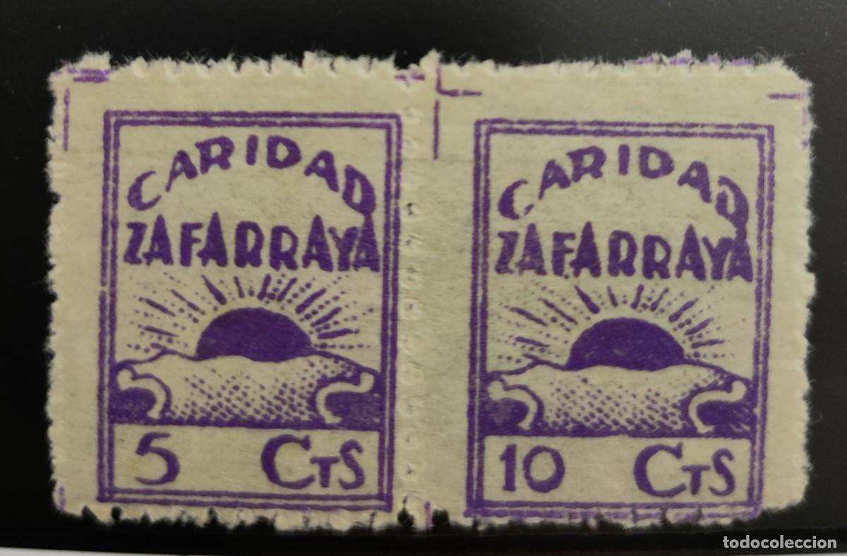 Sellos: ZAFARRAYA ( GRANADA). EDIFIL 4 *. 5 Y 10 UNIDOS CARIDAD ZAFARRAYA. - Foto 1