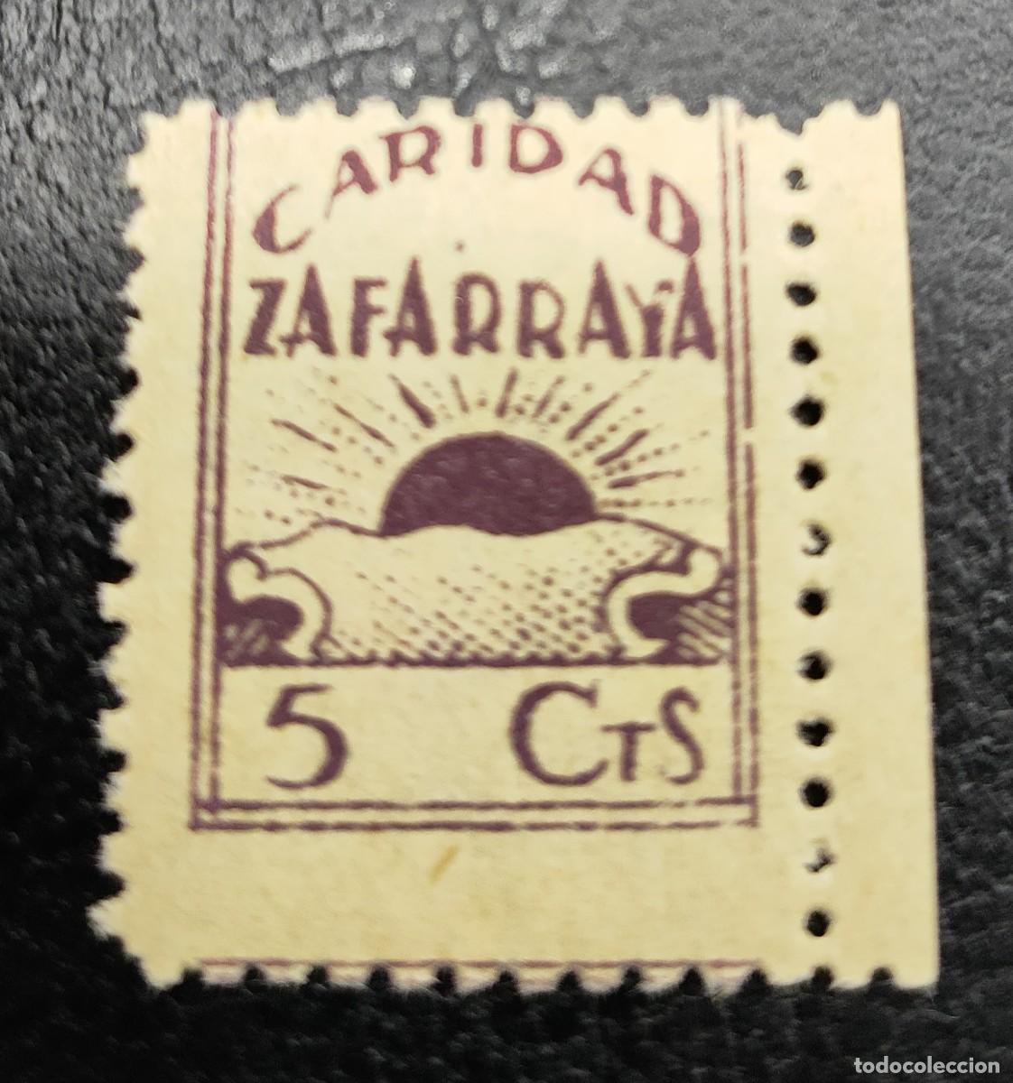 Sellos: ZAFARRAYA ( GRANADA) EDIFIL 1ic *. 5 CTS CARIDAD ZAFARRAYA, CALCADO AL DORSO. - Foto 2